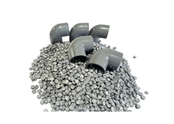 PVC-Granulat Kunststoffmaterial Weißes PVC-Compound für PVC-Rohre und -Formstücke Spritzguss-Rohrformstücke PVC-Rohmaterial Modifizierte Kunststoff-Compound-Granulate Partikel